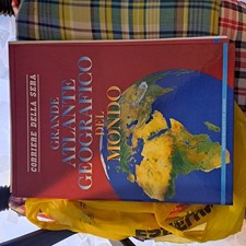 grande Atlante Geografico del Mondo DeAGOSTINI 1995 NUOVO SENZA PELLICOLA