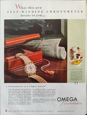 OMEGA CONSTELLATION Pubblicità 1954 OROLOGIO 1 Pagina originale