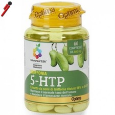Optima Naturals, Griffonia 5-HTP, 60 cpr Tono Umore Benessere mentale