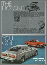 1977 Toyota Celica GT Liftback Red Silver AD  | POSTER 24" X 18" | Sweet!
