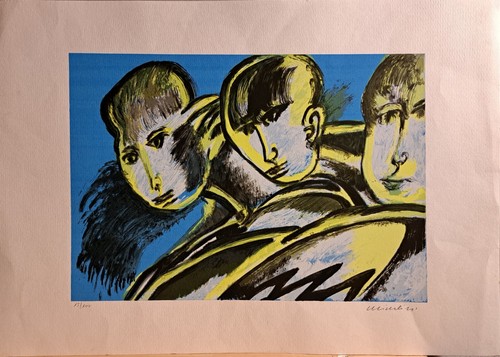 Remo brindisi litografia su - litografia,