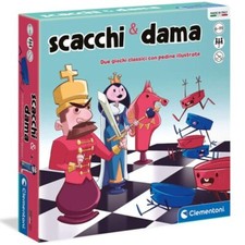 Scacchi e Dama con Pedine Illustrate Gioco da Tavolo Gioco di Societa Clementoni