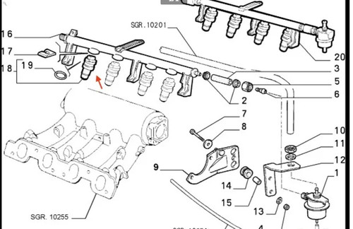 5968078 iniettore fiat croma - 5968078,