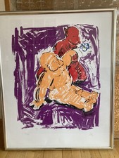 JÖRG IMMENDORFF "Quadro Lidl per Unicef" serigrafia incorniciata su tavolette