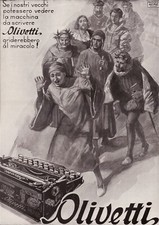 PUBB. 1929 OLIVETTI M20 MACCHINA DA SCRIVERE DANTE PETRARCA BOCCACCIO POETI