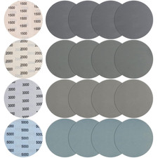 - Set Di 20 Dischi Abrasivi Da 150 Mm, in Velcro, Grana 1500/ 2000/ 3000/ 5000, 