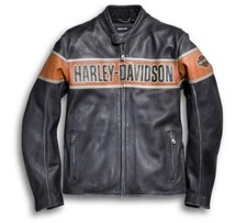Giacca Motociclista Harley Victoria Lane Uomo Pelle Nera