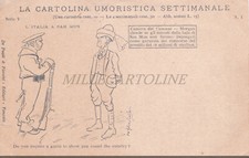 LA CARTOLINA UMORISTICA SETTIMANALE - L'Italia a San Mun, China, Cartolina 1900