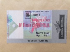 Biglietto stadio ticket football Coppa Italia Futbol ROMA - JUVENTUS 1994-1995