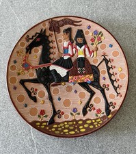 RARO PIATTO TERRACOTTA DIPINTO