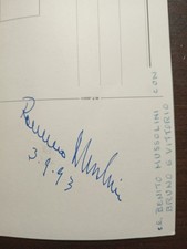 Mussolini romano autografo su foto duce