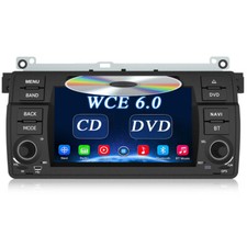 Per BMW E46 Serie 3 M3 7" HD GPS DVD Autoradio Navigazione 1DIN Bluetooth Stereo DAB