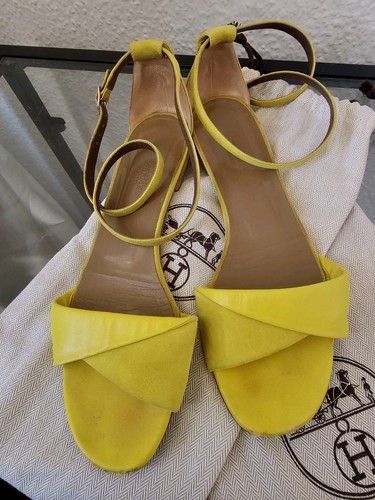 Sandali hermès pelle gialla - hermès,