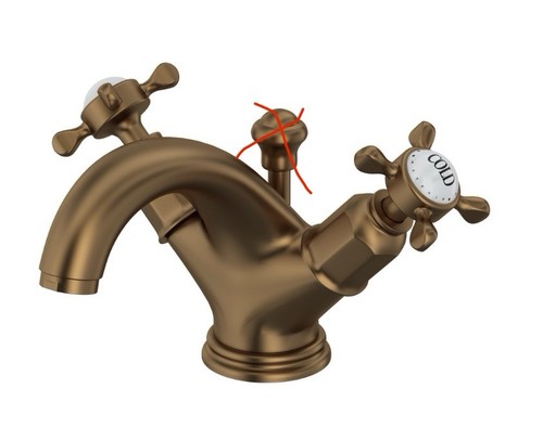 Rubinetto bagno singolo - , foro