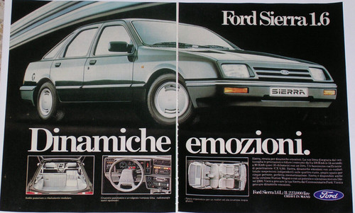 Advert pubblicità 1983 - pubblicità, ford