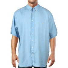 CAMICIA RALPH LAUREN LINO CLASSIC FIT Tg. M - CASUAL SHIRT LINEN BLUE PONY 