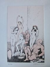 MILO MANARA omaggio a Picasso L'Harem 1906 acquatinta acquaforte stampa etching 