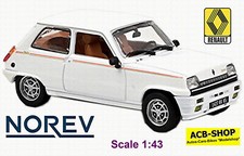 Renault 5 Alpine Turbo Berlina 1980-84 bianco bianco 1:43 Norev 510535