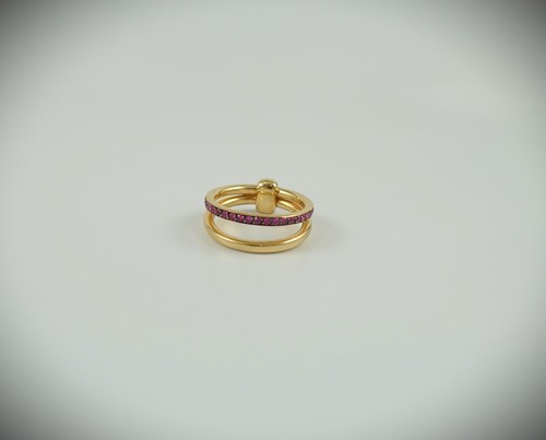 Anello pomellato insieme - anello, oro