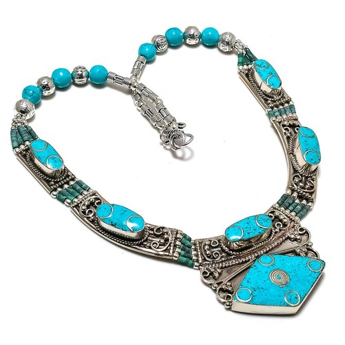 Collana boema turchese - , a