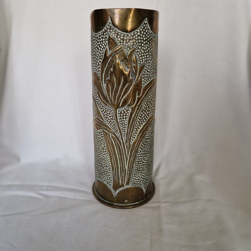 Vaso ottone bossolo austriaco - vaso,