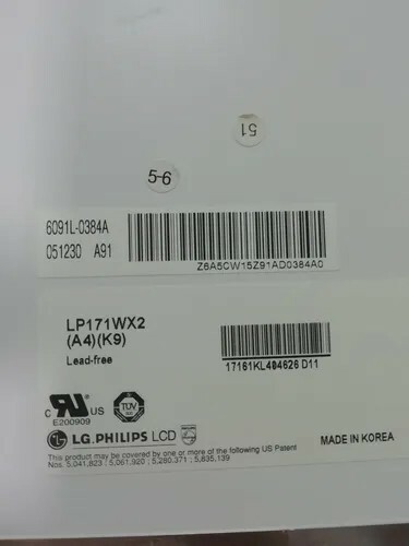 Lp171wx2 17 - -, -17"-