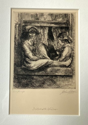 John sloan originale matita - originale,