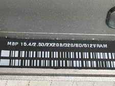 Apple MacBook Pro 15.4"- 2.53 Ghz, 4GB)