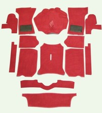  Set tappeto auto rosso di