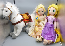Disney Set Peluche Morbido Aggrovigliato Principessa Raperonzolo e Massimo Cavallo Sposa
