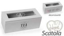SCATOLA PORTA BUSTINE THE SCATOLINA COFANETTO TISANE TEA CIALDE DECO ASS 18*8*7