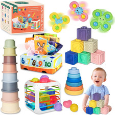 Giochi Montessori 6 Mesi, 6 in 1 Giochi Neonato 6-9 Mesi, Giochi Educativi Monte