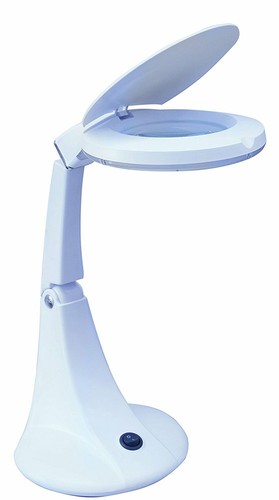 Lampada scrivania con lente - con,
