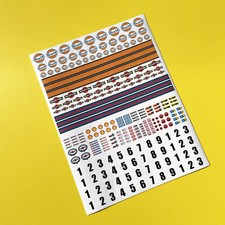 SLOT CAR SCALA 1/32a classici adesivi da corsa vintage decalcomanie adatte a SCALEXTRIC