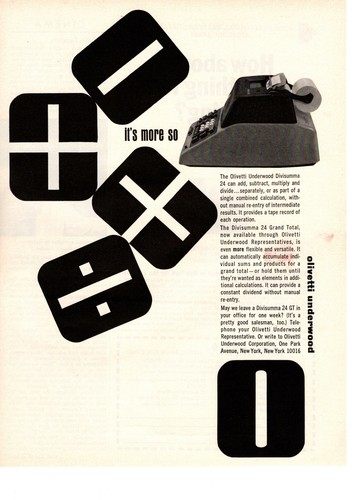 Pubblicità stampa olivetti - pubblicità,