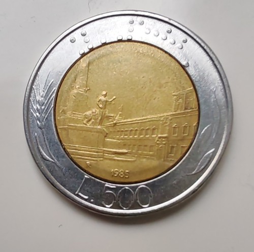 Moneta 500 lire - moneta,