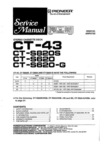 Manuale servizio - servizio,