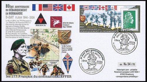 Deb24 fdc france d - fdc, d-day