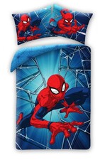 SPIDERMAN Set Letto COPRIPIUMINO 140x200cm COTONE Uomo Ragno Originale RAGNATELA