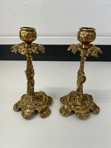 Coppia candelieri bronzo - coppia,