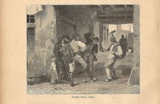 Antique Print ROME Game of the