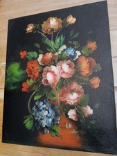 Quadro fiori fiamminghi 1993 Vici Cicala Ottime Condizioni 50x40