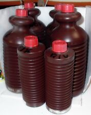 6 BOTTIGLIE PLASTICA PER ACIDI SVILUPPO. 2 PICCOLE E 4 GRANDI. USATE