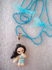 COLLANA LUNGA CIONDOLO IN FIMO FATTO A MANO JASMINE HAND MADE NECKLACE