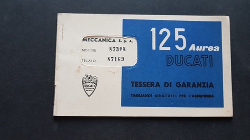 Ducati 125 aurea libretto - aurea,
