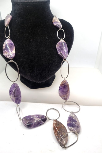 Collana ametista agata - ,