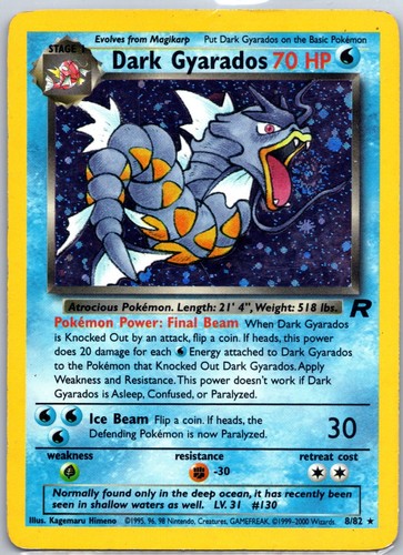 Dark gyarados holo - gyarados, (8)