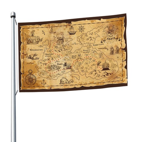 Mappa del tesoro pirata - mappa,