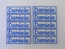 TOPPA NOME RICAMATO BAMBINO PERSONALIZZATA  CM.7X2-N.10 PATCH DA CUCIRE