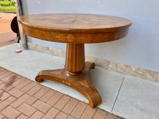 Tavolo Rotondo Carlo X in Noce - Restaurato (in corso d'opera)_car 3107